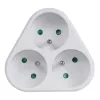 Adaptador de viagem tipo E (FR) para tipo F branco Maclean MCE214