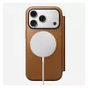 Capa tipo carteira Nomad Modern Leather Folio para iPhone 17 Pro, pele + alumínio, 6,3 polegadas (16 cm), tan, 3 compartimentos para cartões