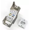 Módulo Keystone compacto Digitus CAT 6A, blindado, montagem sem ferramentas, conector, 24 unid.
