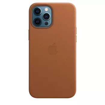 Capa de couro Apple MHKL3ZM/A iPhone 12 Pro Max Saddle castanho selado original