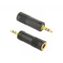 Adaptador de áudio Cablexpert jack fêmea 6,35 mm para jack macho 3,5 mm | A-6.35F-3.5M