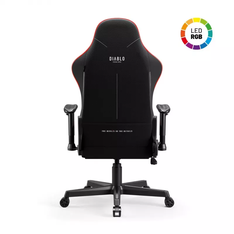 Cadeira de gaming Diablo X-Starter preta LED — cadeira de gaming Diablo X-Starter com iluminação LED integrada