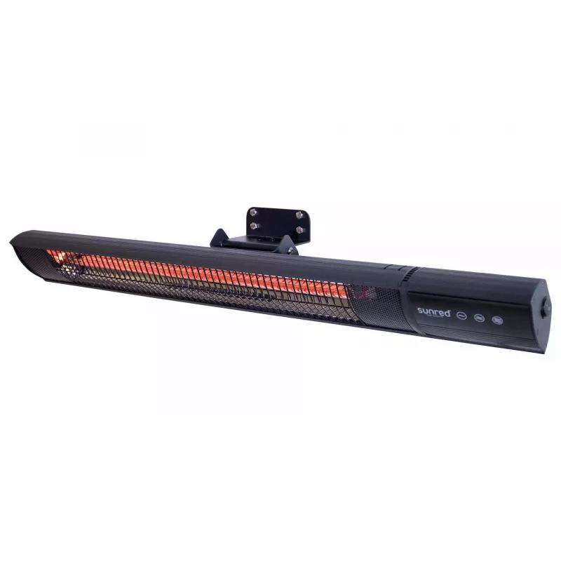 Aquecedor infravermelho SUNRED RD-DARK-25, 2500 W, Montagem na parede, IP55, preto