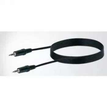 Cabo de áudio SCHWAIGER 3,5 mm ficha–ficha, 3 m, preto