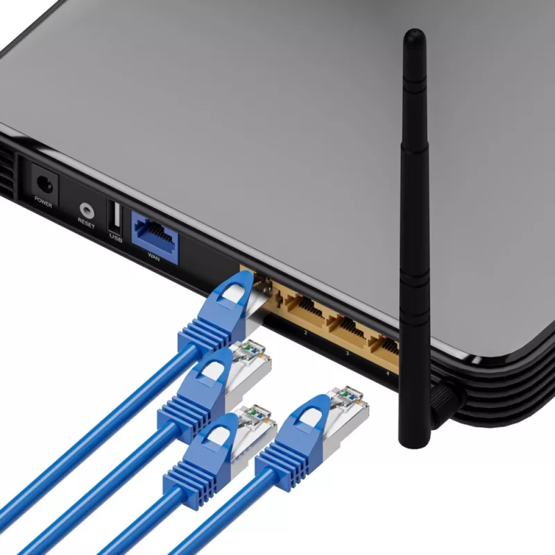 Cabo de patch de rede Extralink Cat.6A RJ-45 Cat6a 5 m azul