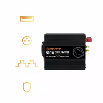 Inversor de potência MANTA MPI500M 500W potência contínua / 1000W potência de pico DC para AC