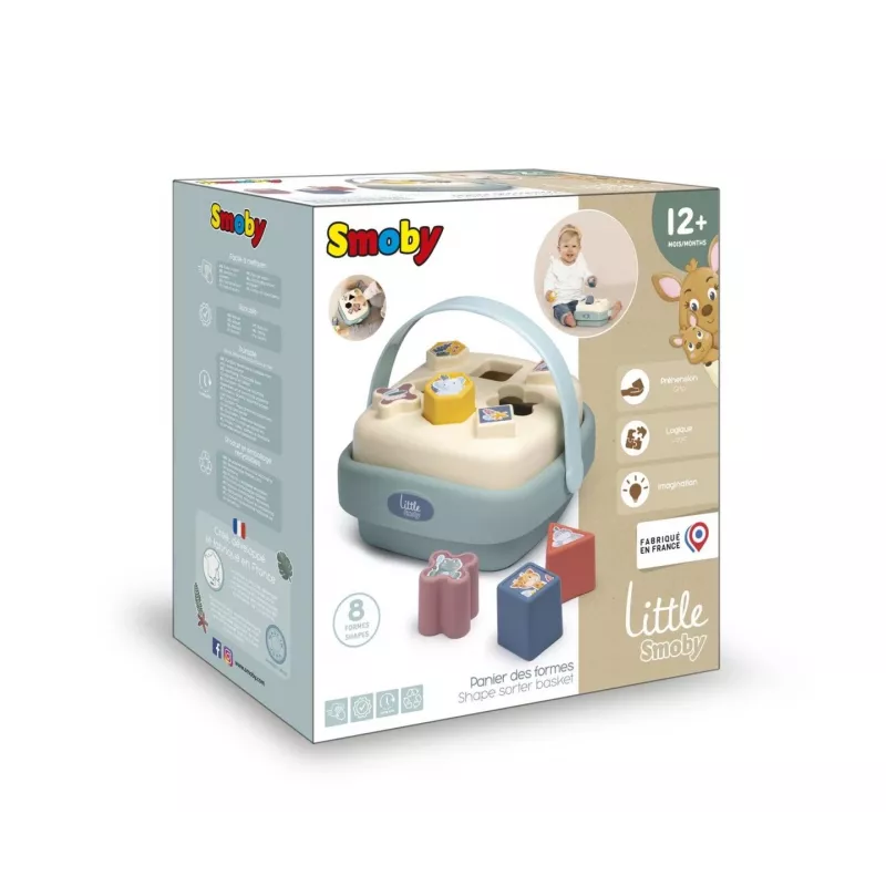 Cesto de encaixe de formas SMOBY 7600140323 com formas coloridas, brinquedo educativo para crianças pequenas