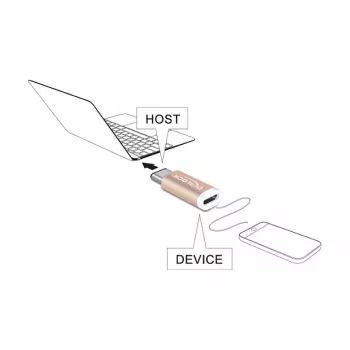Adaptador USB DeLOCK 65677 USB 2.0-C para Micro-B