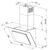 Exaustor de parede vertical Eco Duo Glass preto