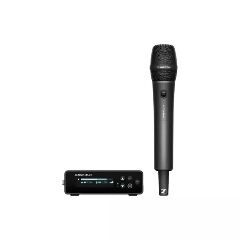 Sennheiser EW-DP 835 SET (R4-9) - Conjunto para câmara com transmissor miniatura e microfone de mão com cápsula MMD 835, 552-608 MHz