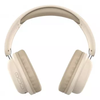 Auscultadores sem fios over-ear DEFENDER EEMOTION B640 BEIGE — binaural, acústica fechada, USB-C, AUX, 20–20000 Hz, 105 dB