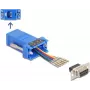 DeLOCK D-Sub 9 fêmea para RJ12 fêmea kit de montagem azul