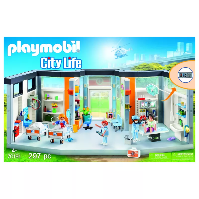 Figura Playmobil 70191 Ala hospitalar mobilada 297 peças