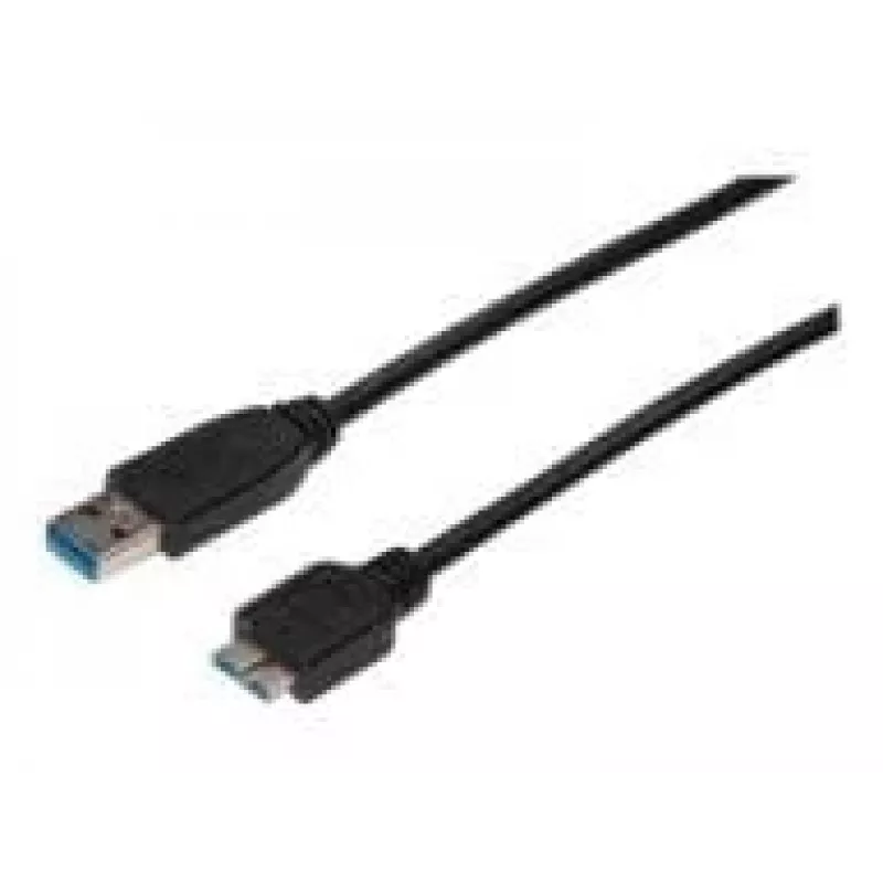 Cabo SuperSpeed USB 3.0 ASSMANN, ficha USB-A macho para ficha Micro-USB-B macho, Cu AWG 28, duplamente blindado, comprimento 1,0 m (AK-300116-010-S)
