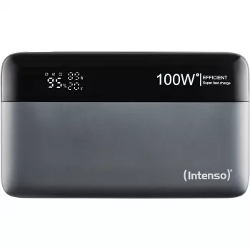 Powerbank INTENSO 7350050 — 20000 mAh, 1× USB-A + 2× USB-C, 100 W de potência total de saída, preto/cinzento