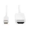 Digitus ASSMANN - Cabo adaptador - Mini DisplayPort macho para HDMI macho - 2 m - isolamento triplo - branco - moldado, suporte 4K (AK-340304-0