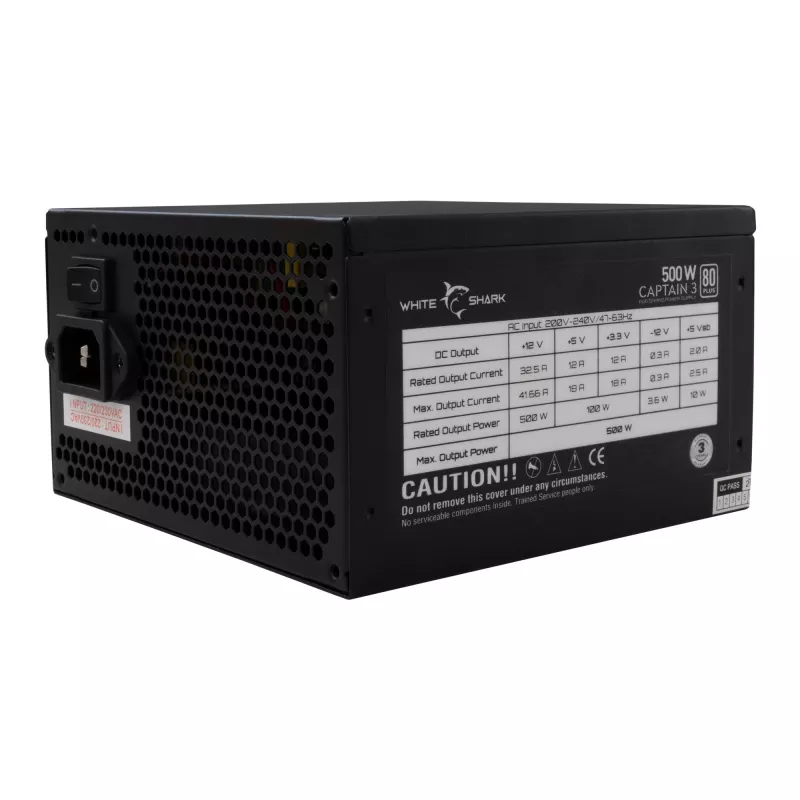 Fonte de alimentação White Shark GPSU-W500F Captain 3 500W