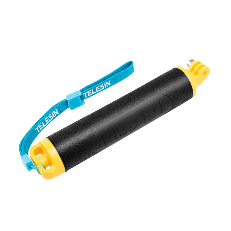 Pega flutuante de borracha para câmaras de ação e desporto Telesin GP-MNP-300-YL, amarelo