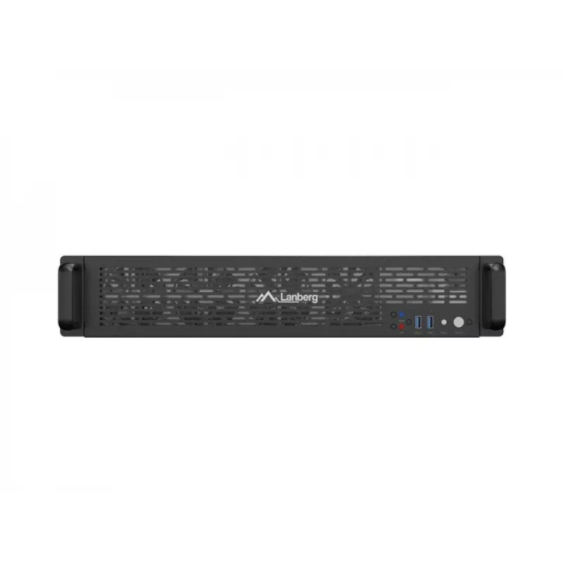 Chassis rack Lanberg SC01-6502-12B 2U preto 7 ventoinhas
