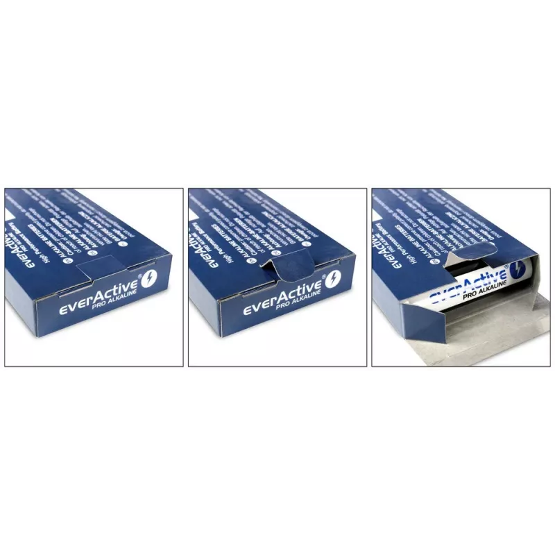Pilha alcalina descartável everActive LR0310PAK AAA 1,5 V 1250 mAh pack de 10