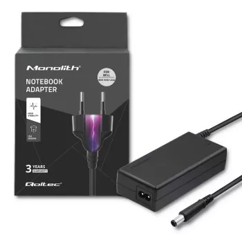 Fonte de alimentação Qoltec 50085.90W para Dell | 90W | 19,5V | 4,62A | 7,4*5,0+Pin | +cabo de alimentação
