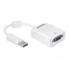 Adaptador de cabo de vídeo DeLOCK 61766 0,125m VGA DisplayPort branco