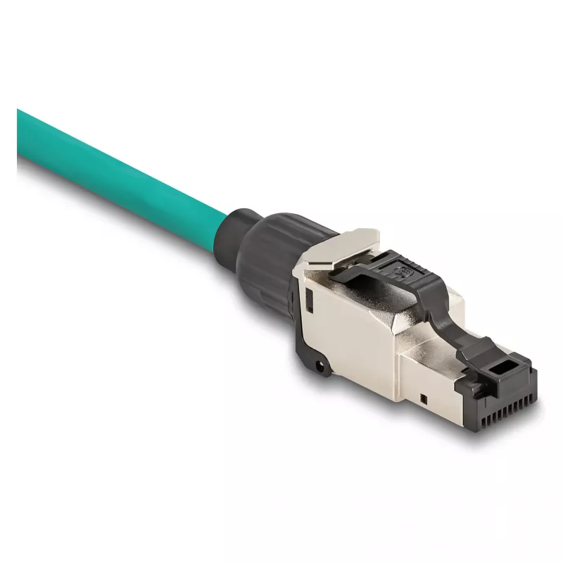 DeLOCK 86016 conector de fios RJ45/LSA preto prateado ficha