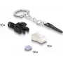 Conector modular RJ45 DeLOCK Cat.6A com bloqueio 10 unid. conjunto ficha preto metálico