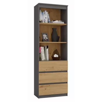 Estante de escritório Top e shop RS-60 ANT/ART KPL — 3 prateleiras, aglomerado, 600×350×1800 mm