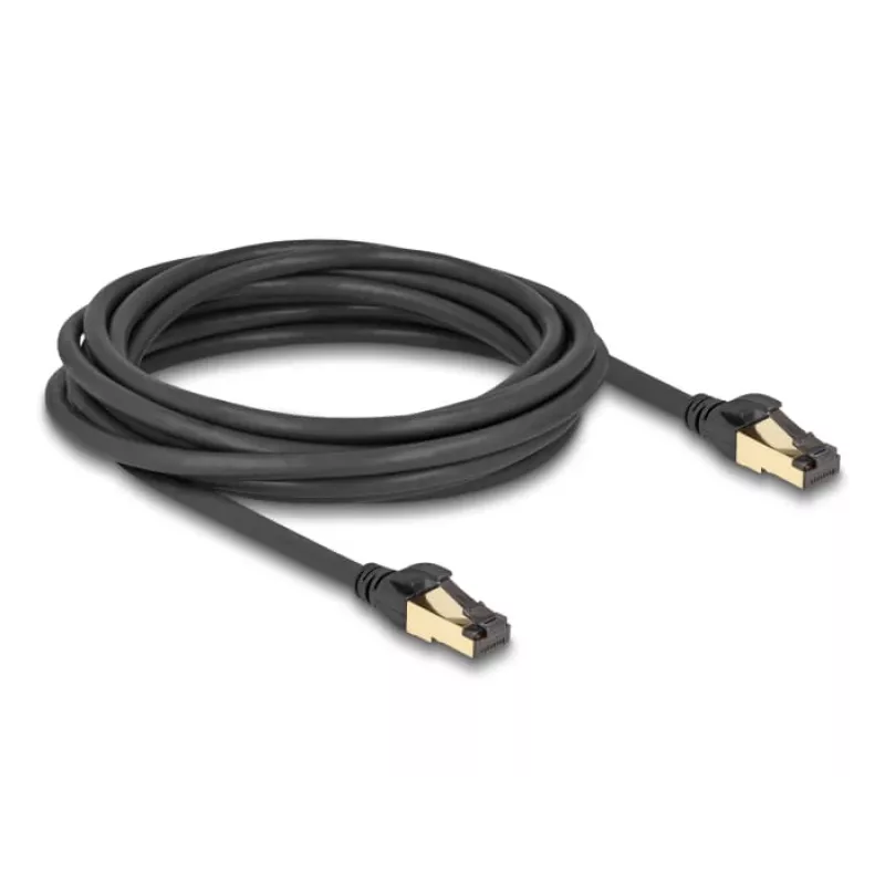 Cabo de rede DeLOCK RJ45 Cat.6A ficha para ficha S/FTP 5m preto