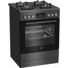 Placa de gás com forno elétrico para encastrar BEKO FBM62330GADSN 60 cm, cinzento, classe de eficiência energética A