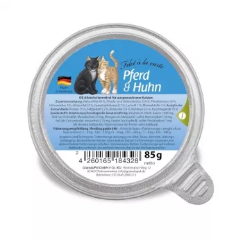 GRANATAPET Filet á la carte cavalo com frango - comida húmida para gatos - 85g