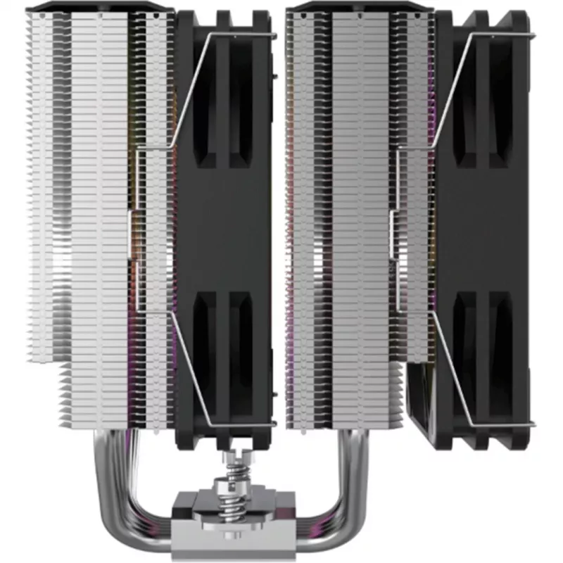 Dissipador de CPU Silentware Titan RGB torre dupla com 6 heatpipes e 2 ventoinhas PWM A-RGB de 120 mm
