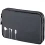 Bolsa técnica compacta TROIKA BBL64/BK – bolsa de acessórios preta robusta para cabos e pequenos gadgets