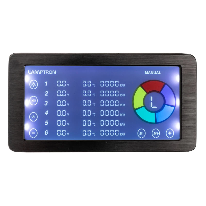Controlador de ventoinhas e ARGB Lamptron LAMP-RF625B, preto – controlo sem fios para ventoinhas de PC e LEDs RGB