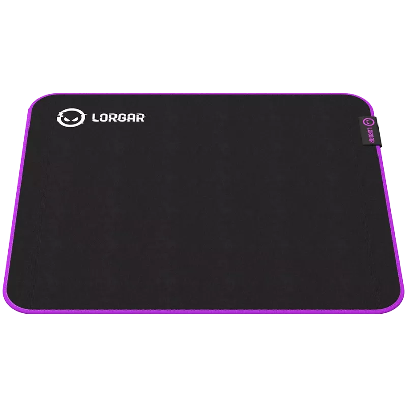 Tapete de rato gaming Lorgar LRG-GMP313 preto roxo 360x300mm
