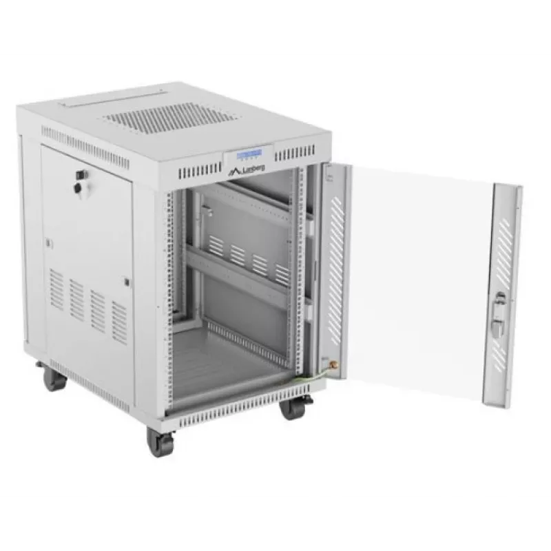 Armário rack independente LANBERG FF01-6815-12SL 15U, 600×800×922 mm, 1200 kg, IP20, cinzento