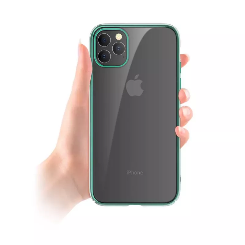 Capa rígida protetora Devia Glimmer Serie para iPhone 11 Pro, verde, parte traseira em PC