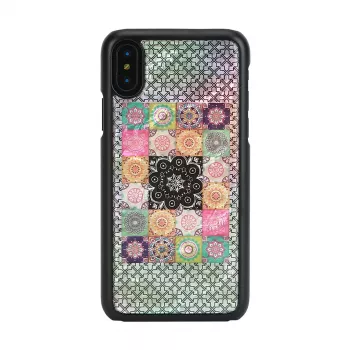 Capa para smartphone iKins para iPhone XS / XS S — design Flower Garden, preto