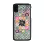 Capa para smartphone iKins para iPhone XS / XS S — design Flower Garden, preto