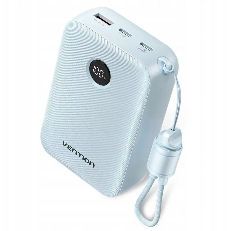 Powerbank Vention FKBL0-C 20000 mAh, 2x USB-C + 1x USB-A, Azul