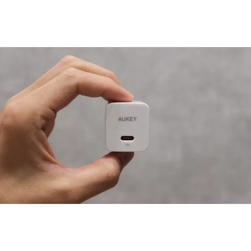 Mini carregador de parede PA-Y20S branco 1xUSB-C 20W PD Power Delivery