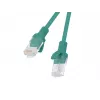 Cabo de patch CAT.6 UTP LANBERG PCU6-20CC-0025-G — 0,25 m, RJ-45 macho-macho, CCA, 250 MHz, verde, pack de 10