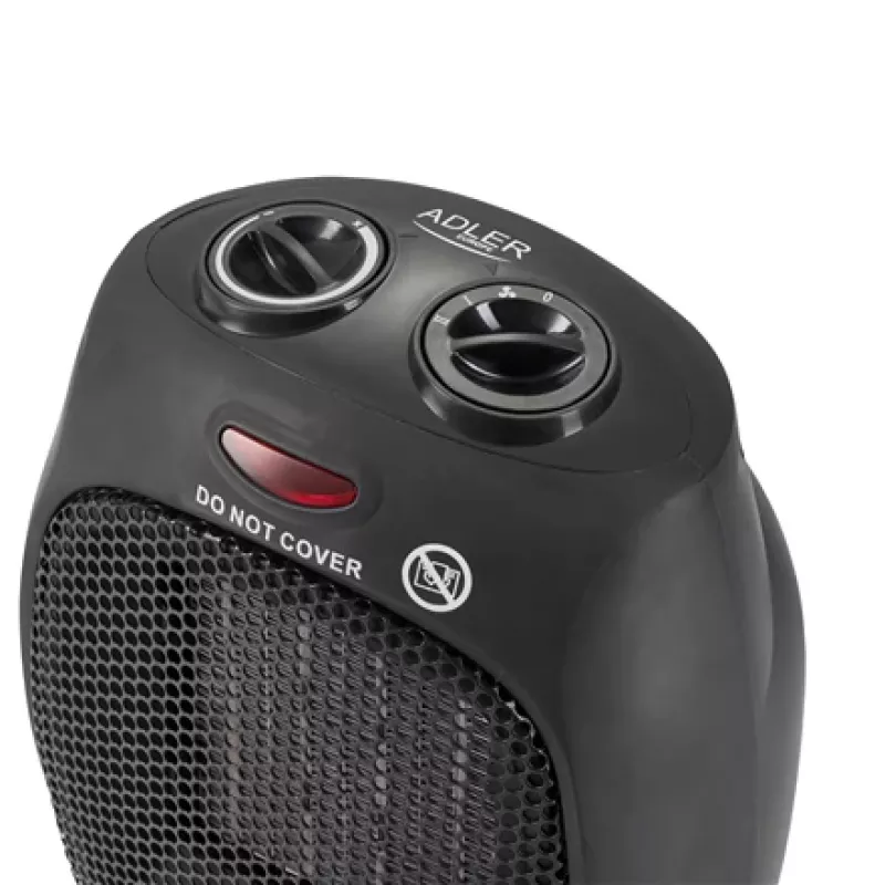 Adler AD 7702 Aquecedor elétrico ventilador para interior aço inoxidável 1500 W