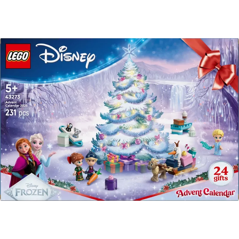 Brinquedo de construção LEGO Disney Frozen Calendário do Advento 2025 Conjunto 43273 — 231 peças, 4 minifiguras, idade 5+