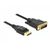 DeLOCK - cabo de vídeo - Single Link - DisplayPort (M) para DVI-D (M) - DisplayPort 1.2a - 2,0m - passivo - preto (85313)