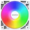 Ventoinha de refrigeração Montech GF120 PWM ARGB 120 mm branca, controlo PWM, iluminação ARGB