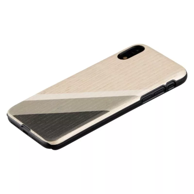 Capa para telemóvel man and wood para iPhone XR gray suit preto — capa de proteção