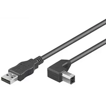 Cabo USB Microconnect USBAB3abgewinkelt USB 2.0 3 m USB A USB B preto