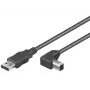 Cabo USB Microconnect USBAB3abgewinkelt USB 2.0 3 m USB A USB B preto